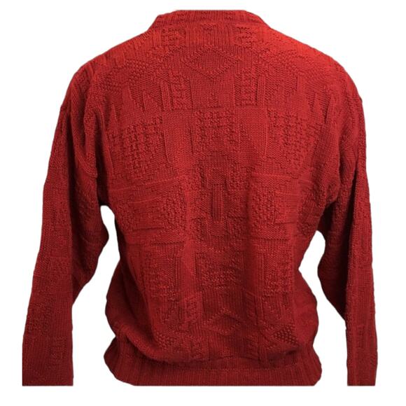 Men's Red Lake Harmony Knit Crew Neck Sweater Medium - Picture 6 of 6